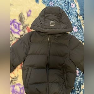 Black TNA Super Puff Bomber Jacket Size Small